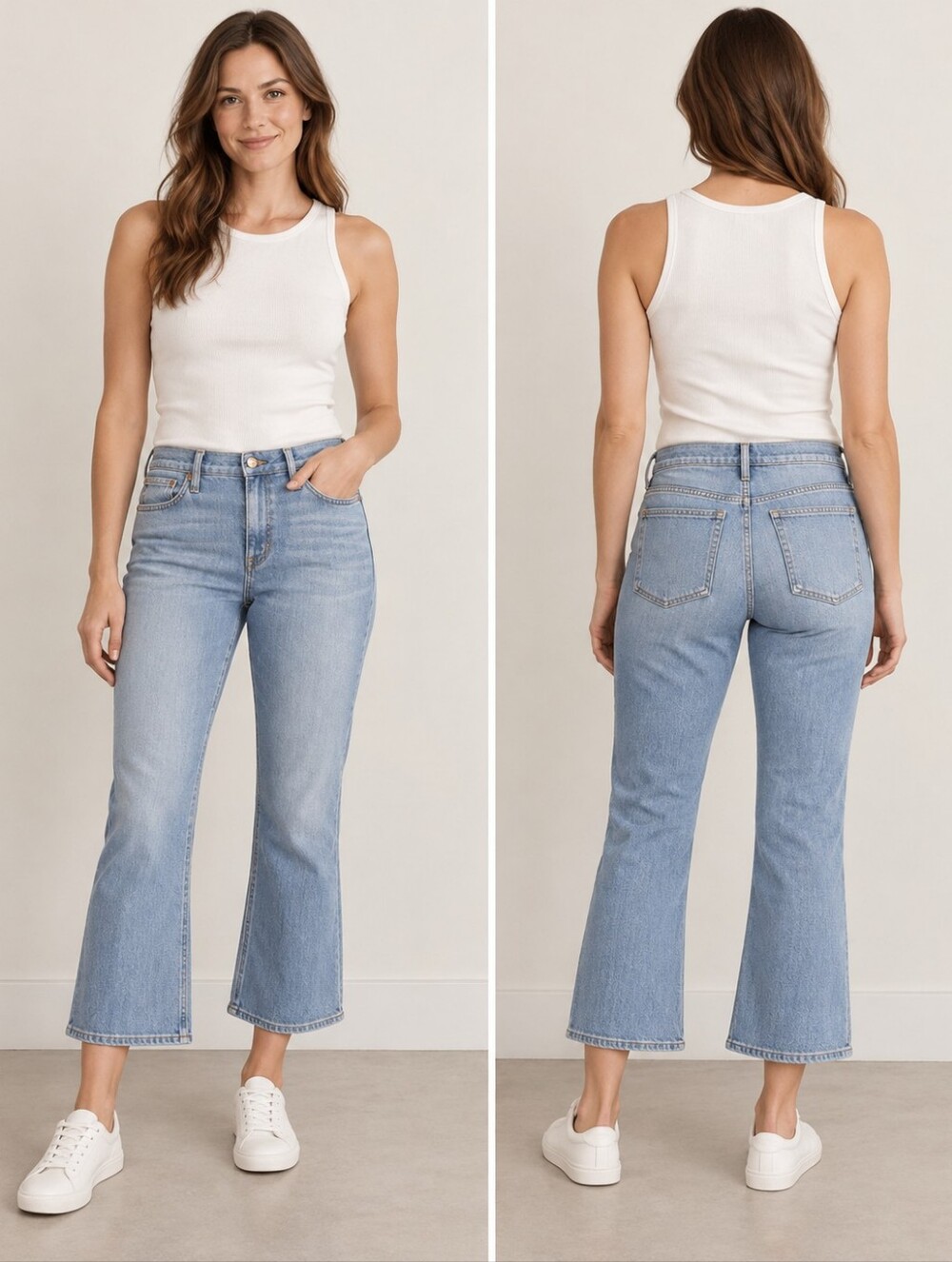J.Crew Light Wash Mid-Rise Flare Crop Jeans Size 31 Cropped Kick Flare